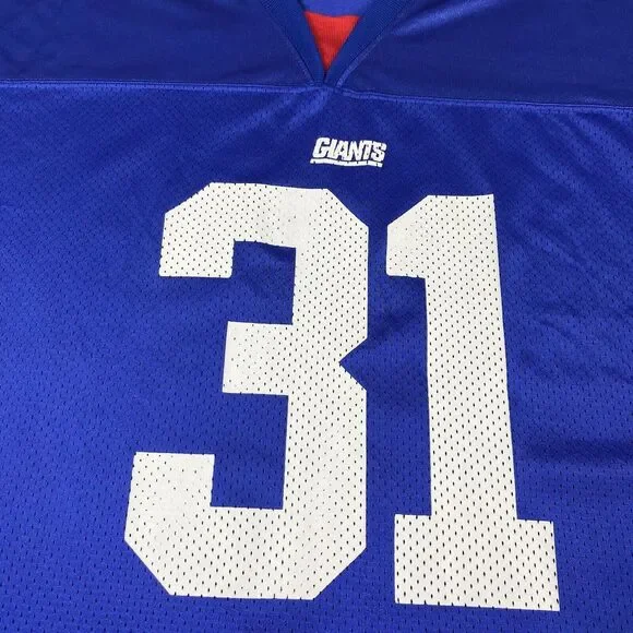 Vintage 90s Puma New‎ York Giants Jason Sehorn #31 Jersey Mens Size 2XL Blue